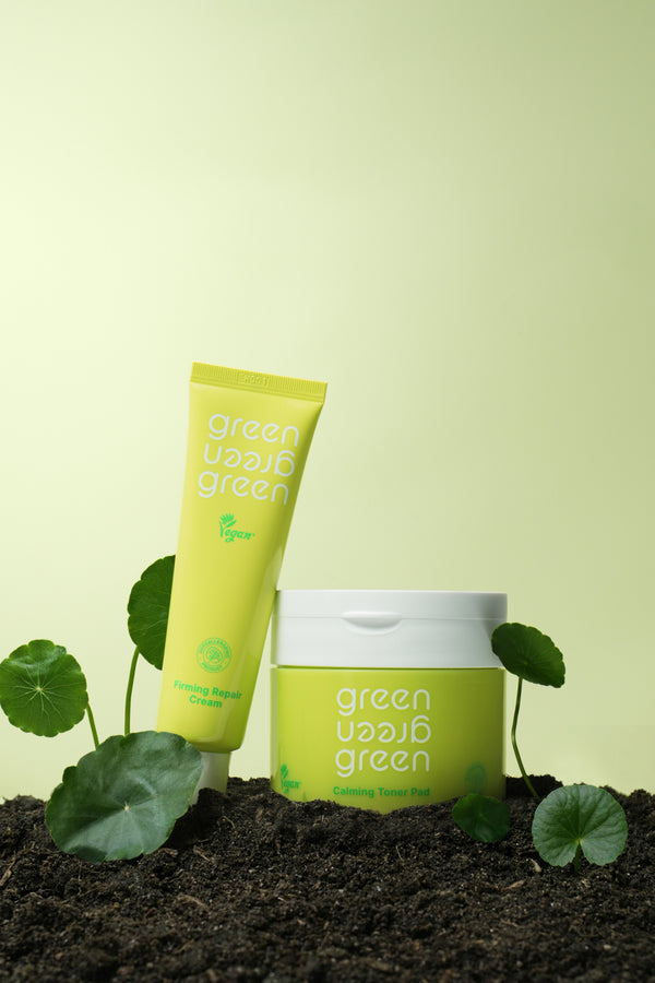 Korean Real Centella Calming Toner Pad & Firming Repair Cream Set